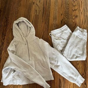 Lululemon Scuba half zip hoodie and sweat pants